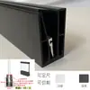 Perfil de aleación de aluminio con ranura para vidrio sin marco y ranura en forma de U Barandilla de balcón Barandilla fija expuesta al exterior del ático