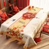 Mantel de Año Nuevo Impermeable y a Prueba de Aceite Sin Lavar 2025 Nuevo Festival de Primavera Mantel Decorativo Atmósfera Roja Mantel de Año Nuevo