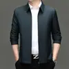 Chaqueta Popular Nueva para Hombres de Mediana Edad y Mayores 2026 con Cuello de Solapa, Abrigo Casual de Negocios para Papá para Primavera y Otoño