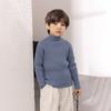 Suéter de Cuello Medio Tortuga Elástico de Color Sólido para Niño Suave Ceroso Top de Invierno para Niños Camiseta Básica de Punto Gruesa para Bebé Moderna