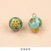Botão Decorativo de Flor em Metal Estilo Nacional Imitação de Jade Vintage para Camisa Cheongsam Acessórios de Vestuário Botão