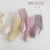 Calcetines Infantiles al por Mayor para Dropshipping, Nuevo Estilo Otoño, 20 Colores, Calcetines Cortos para Bebé de Doble Aguja, Calcetines Lisos Transpirables de Algodón para Niños y Niñas