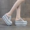 Meias Chinelo Abertas para Uso Externo, Lançamento Quente 2026 Estilo Novo de Verão, Sapatos Plataforma de Solado Grosso com Aumento Interno de Altura, Sapatos Femininos de Malha Respirável
