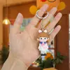 Chaveiro de Menina com Trança Fofa Pingente de Boneco Menino Menina Chaveiro Criativo de Desenho Animado para Casal Ornaments para Pendurar na Mochila Escolar