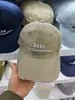 Gorra de Béisbol Azul Desgastada Estilo Retro Americano Nueva Llegada Primavera para Mujer Versátil Ampliada Profundizada Bordado de Letras Agujero Gorra de Pato