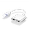 Adaptador de auriculares para iPhone, compatible con iPhone, dos en uno, tarjeta de sonido de 3,5 mm, adaptador de audio y convertidor.