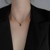 Colar de Coração de Camada Dupla Brilhante para Mulheres, Design de Nicho Sweet, Nobre, Acessível, Luxo Elegante, Cadeia de Clavícula Versátil