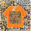 Roupa de Boneco de Palito Tongtongge Camiseta Infantil Montanha de Ouro e Mar Estrangeiro Roupa Clássica de Verão para Meninos Camisa de Meia Manga Tendência Ins