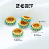 Contas Espaçadoras Vazadas de Latão Tradicionais de Ano Novo Acessórios para Pulseira DIY Feitos à Mão Anéis Espaçadores para Pulseira com Furo Passante Acessórios de Liga
