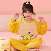 Novos Pijamas de Inverno para Crianças, Veludo Coral Espessado de Inverno, Meninos e Meninas, Bebês Meninas, Roupas de Casa de Flanela