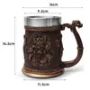 Suministro de Comercio Exterior Abastecimiento Transfronterizo Vikingo Creativo Oráculo Taza de Cerveza Taza Grande de Agua Taza de Acero Inoxidable