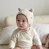 Chapéu de bebê para primavera e outono, estilo coreano fofo, chapéu super adorável com proteção para as orelhas para meninos e meninas, chapéu estiloso à prova de vento para atividades ao ar livre, touca para recém-nascido que cobre o rosto
