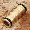 Conector macho de doble cabeza de pezón para riego de plantas, lavado de autos y mangueras de jardín; conector hembra para conexiones rápidas universales