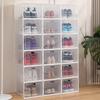 Amazon oferta caliente caja de zapatos pp gruesa transparente zapatero elevado caja de zapatos a prueba de polvo zapatero de dormitorio exhibición zapatos transpirables