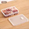 Caixa para Conservação de Frutas e Vegetais com Compartimento Estreito para Geladeira Caixa para Embalagem de Carne Congelada Caixa para Armazenamento de Alimentos no Micro-ondas com Furos de Ventilação