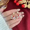 Año Nuevo Encore Rojo Festivo Boda Asimétrica Bolsa de la Suerte Nuevo Estilo Chino Danza del León Nubes Propicias Pendientes Artísticos Retro