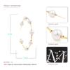 Pendientes de Aro Grande de Perlas de Posicionamiento Joker Moda Diseño Exagerado Europeo y Americano Pendientes de Aro con Cuentas Pendientes para Mujer