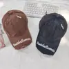 Marca de Tendencia Americana Gorra de Béisbol Rota para Mujer Ins Retro Sombrero Negro Visera de Ala Ancha Oversize Hace que la Cara Parezca Más Pequeña Gorra de Pico de Pato