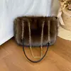 2026 Nuevo Bolso de Cadena de Felpa Otoño Invierno para Mujer Bolso Retro de Piel Sintética de Piel Bolso Cruzado con Solapa de Gran Capacidad