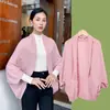 Xale Casual Outono e Inverno Transfronteiriço Lenço de Foto da Moda Versátil Padrão Escuro Cor Sólida Lenço de Viagem Cardigã Externo Elegante