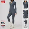Mono de Otoño e Invierno Zechuang Ajustado Forrado de Polar Mono de Yoga Mono Cálido para Exteriores Traje de Fitness para Correr 8445