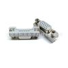 Assento fêmea VGA15P com centralização reversa 0,8 cinza tipo DIP terminal de duas linhas ultrafino conector D-SUB
