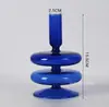 Venta al por mayor, candelabro creativo de vidrio de colores retro, candelabro de lujo para decoración de mesita de noche, vela, accesorios para cenas