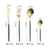 Estilo europeo estilo ins cubertería de acero inoxidable cuchillo y tenedor cuchara espejo portugués cuchillo y tenedor de filete occidentales juego de cubertería Jieyang