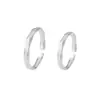 Anillo de Pareja Moebius Trenzado Antiguo de Plata de Ley S999 Par Abierto de Plata para Hombres y Mujeres Anillo de Pie