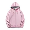 Sudadera con capucha y cremallera gruesa de terciopelo zorro plateado, color liso, combinable, estilo casual americano, ropa para grupo de hombres y mujeres, ropa de trabajo