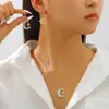 Colar Pingente Lua e Sol da Moda, Joia Transfronteiriça Europeia e Americana Elegante e de Alto Padrão, Corrente Clavícula com Pingente de Sol e Lua para Mulheres