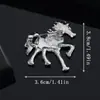 Broche de Caballo del Zodiaco Transfronterizo, Broche de Animal de Alta Gama Vintage para el Año de Nacimiento, Broche Unisex para Traje para Prevenir la Exposición