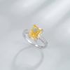 Anel Feminino S925 Prata Esterlina Flor de Gelo lapidado diamante de alto carbono 8*10 joia fina estação independente nova transfronteiriça europeia e americana