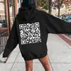 Súbete a la Hoodie del Código QR Sudadera Transfronteriza Estación Independiente Talla Europea Unisex Mismo Código QR Sudaderas