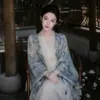 Novo Lenço de Seda Estilo Chinês Estilo Old Money para Mulheres, Xale para Fotografia de Viagem na Primavera e Outono, Lenço Cape Quadrado Grande Estilo Étnico Estilo Nacional