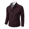 Chaqueta Talla Grande Hombre 2025 Cárdigan Casual para Hombre Otoño e Invierno Chaqueta Cálida para Hombre Moda Cuello Alto Suéter para Hombre Exportación