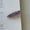 Pinza para el pelo ovalada con purpurina fina de color caramelo coreana, pinza de pico de pato, resorte y verano, dulce, versátil, para flequillo, lateral, horquilla, accesorios para el cabello