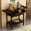 Mesa de Incenso para Uso Doméstico, Altar Budista, Santuário de Madeira Não Maciça, Mesa de Tiras em Novo Estilo Chinês, Gabinete de Altar do Deus da Riqueza, Mesa de Entrada