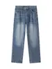 Ropa de Hombre Fengshe / Jeans Rectos para Hombre, Nuevo Estilo Vintage High-Street, Corte Holgado, Pantalones Casuales de Estilo Americano de Moda