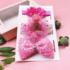 Nova faixa de cabelo para bebê estilo coreano laço flor acessórios para cabelo infantil tiara cuidados porta coroa joias terno caixa de presente