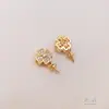 Cierre de Colgante de Perla de Cristal Incrustado de Zirconia Color-Preservante Relleno de Oro de 14K Soporte de Cuentas Ojo de Oveja Accesorios de Joyería para Collares DIY
