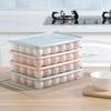 Caja de almacenamiento de huevos para refrigerador, refrigerador de cocina, caja de almacenamiento de conservación para el hogar, caja de bolas de masa hervida, caja de huevos de plástico, caja de wonton
