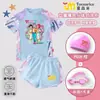 Nuevo traje de baño de bruja Kpop de verano para niñas, conjunto conservador de dos piezas de secado rápido y protección solar para niños mayores