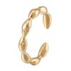Anillo de apertura de arroz geométrico coreano para mujer, nicho, diseño único, anillo para dedo de comida, acero de titanio, accesorios que no se decoloran, venta al por mayor