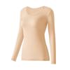 Ropa térmica de cuidado de la piel a temperatura constante Antinglu, traje de mallas largas de cuello redondo fino, ropa interior térmica para culturismo para mujer