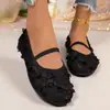 Comércio Exterior Mais Vendido Renda Malha Laço 2026 Novos Sapatos Mary Jane Planos Respiráveis para Mulheres Transfronteiriços Respiráveis