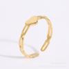 Anillo de acero de titanio con cadena abierta a presión de aceite transfronterizo de Europa y Estados Unidos, anillo de acero inoxidable, moda retro hip-hop genial