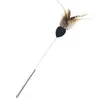 Brinquedo para gatos Pesca Gato Stick Brinquedo de penas de gato Brinquedo para gatos Alta resistência Duas cores Feather Steel Wire Cat Toy 6