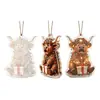 Calendario de Adviento Navideño Serie Vaca de las Tierras Altas 2026 Decoración de Árbol de Navidad Colgante Acrílico Caja Sorpresa