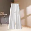 Nuevos pantalones casuales elásticos de cintura alta para mujer, nuevo estilo popular otoño 2026, holgados, cómodos, adelgazantes, pantalones rectos de pierna ancha